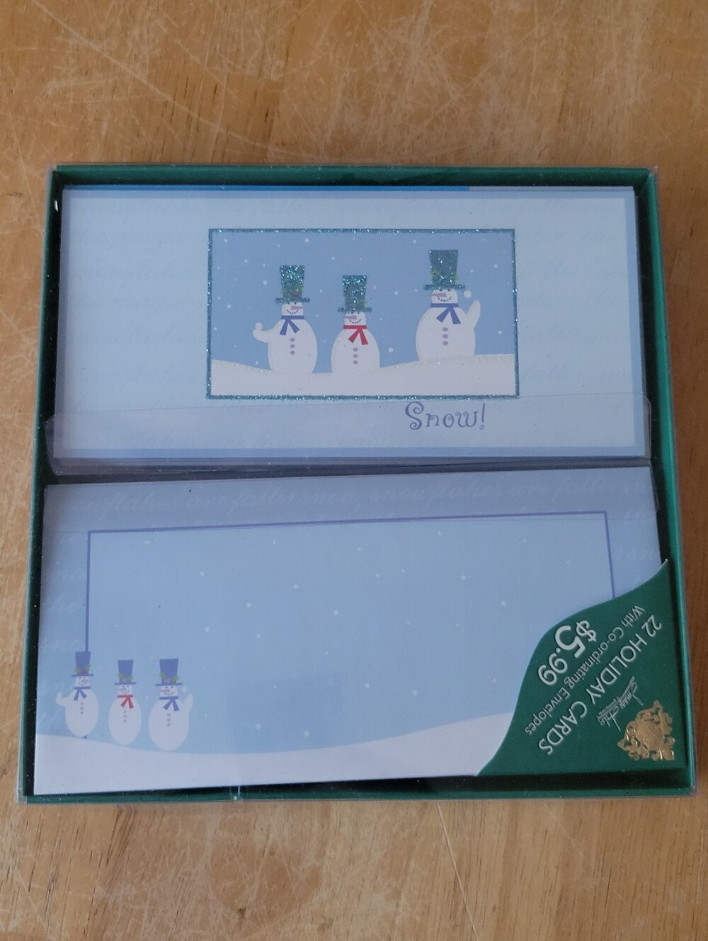 Vintage Image Arts 22 Holiday Christmas Cards Snowman